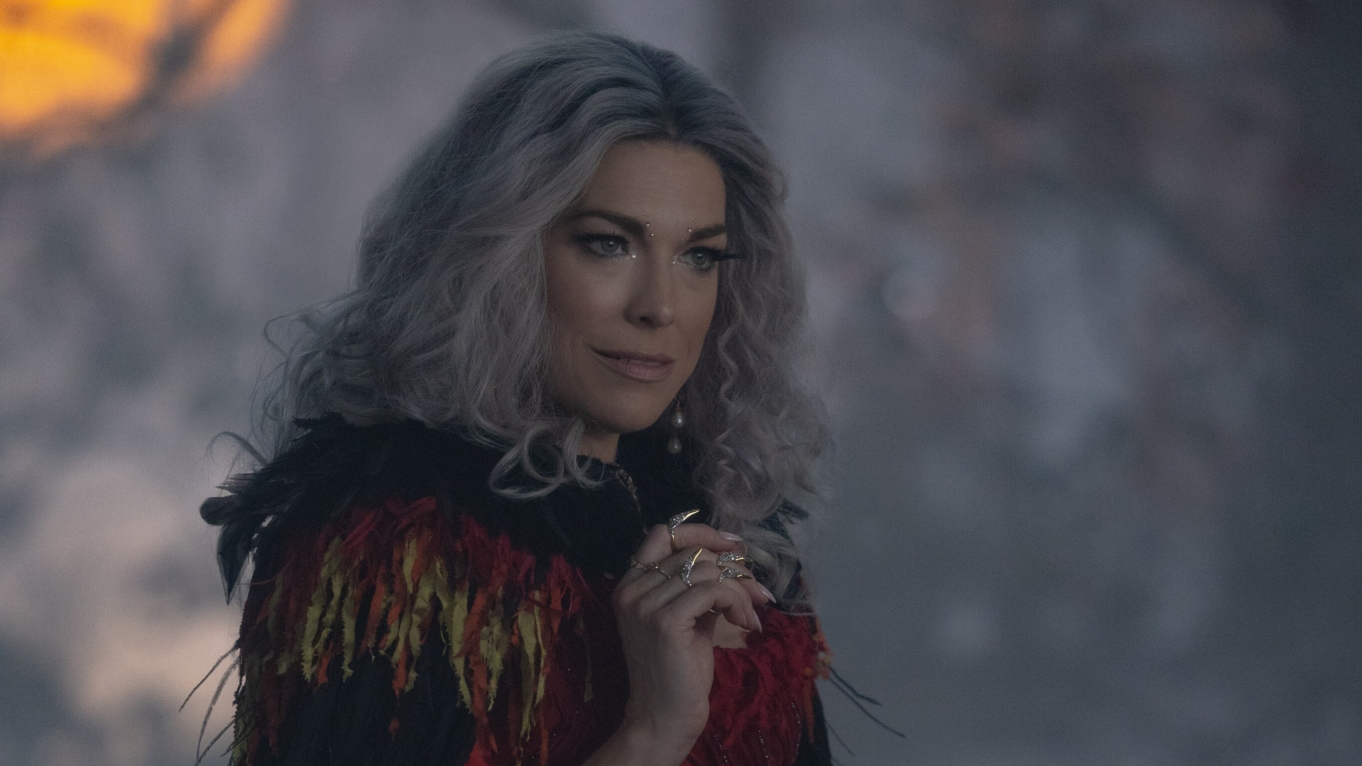Hannah Waddingham as The Witch in HOCUS POCUS 2, exclusively on Disney+. Photo by Matt Kennedy. © 2022 Disney Enterprises, Inc. All Rights Reserved.