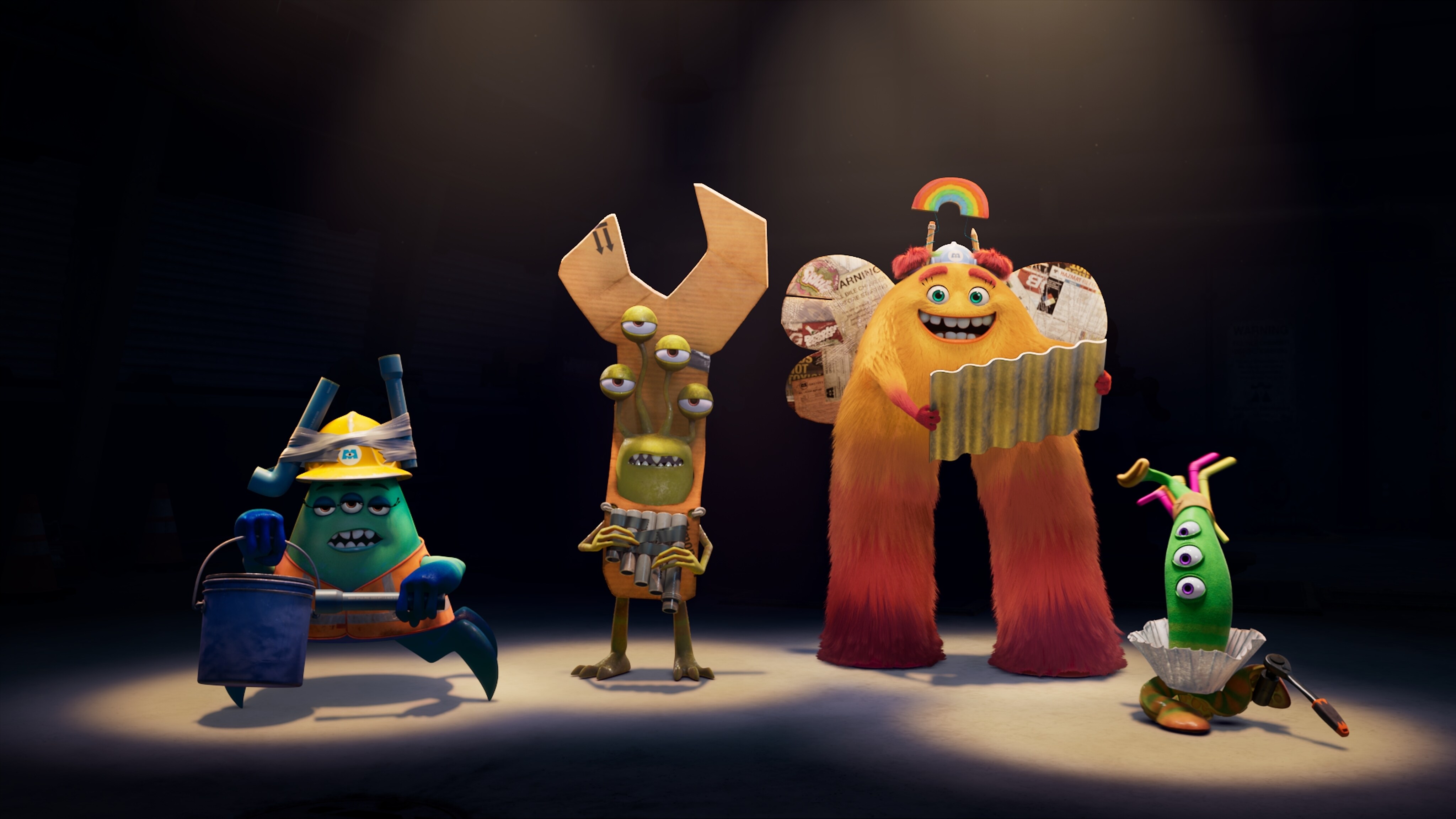 MONSTERS AT WORK - "Meet Mift" - When Tylor is initiated into MIFT during a bizarre ritual, he wants nothing more than to get away from his odd coworkers. But when an emergency strikes Monsters, Inc., MIFT kicks into action and Tylor develops a hint of respect for the misfit team. (Disney) CUTTER, DUNCAN, VAL