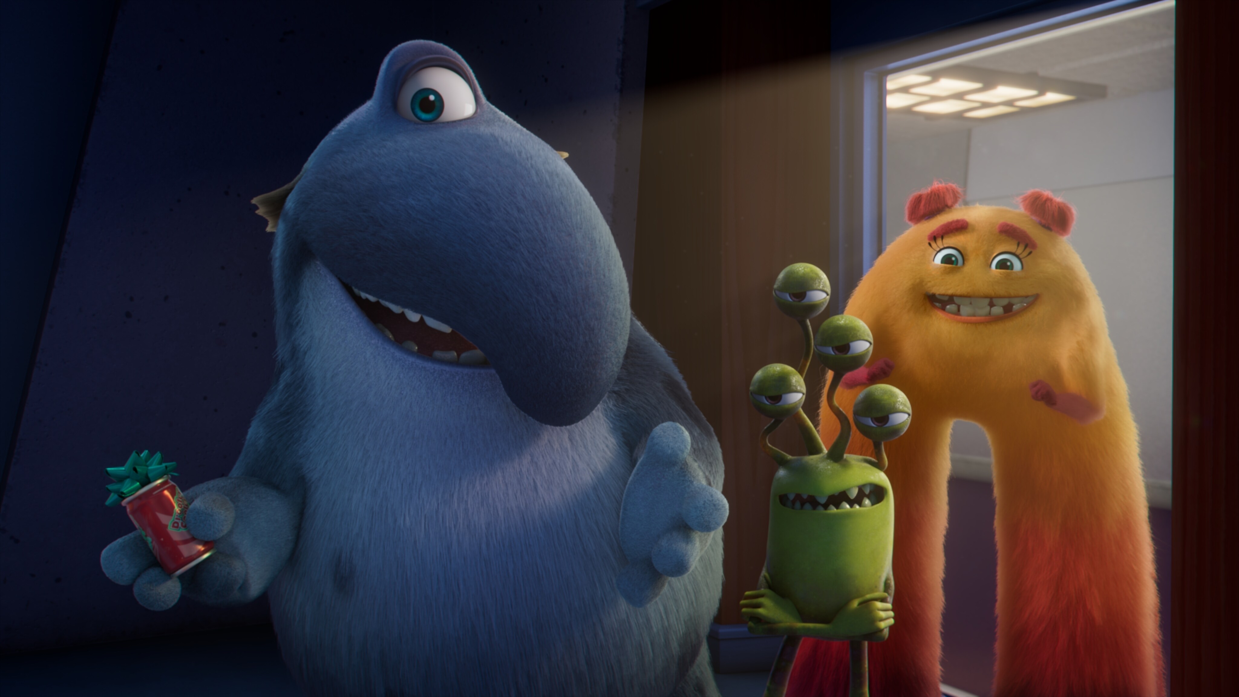 MONSTERS AT WORK - "Meet Mift" - When Tylor is initiated into MIFT during a bizarre ritual, he wants nothing more than to get away from his odd coworkers. But when an emergency strikes Monsters, Inc., MIFT kicks into action and Tylor develops a hint of respect for the misfit team. (Disney) FRITZ, DUNCAN, VAL