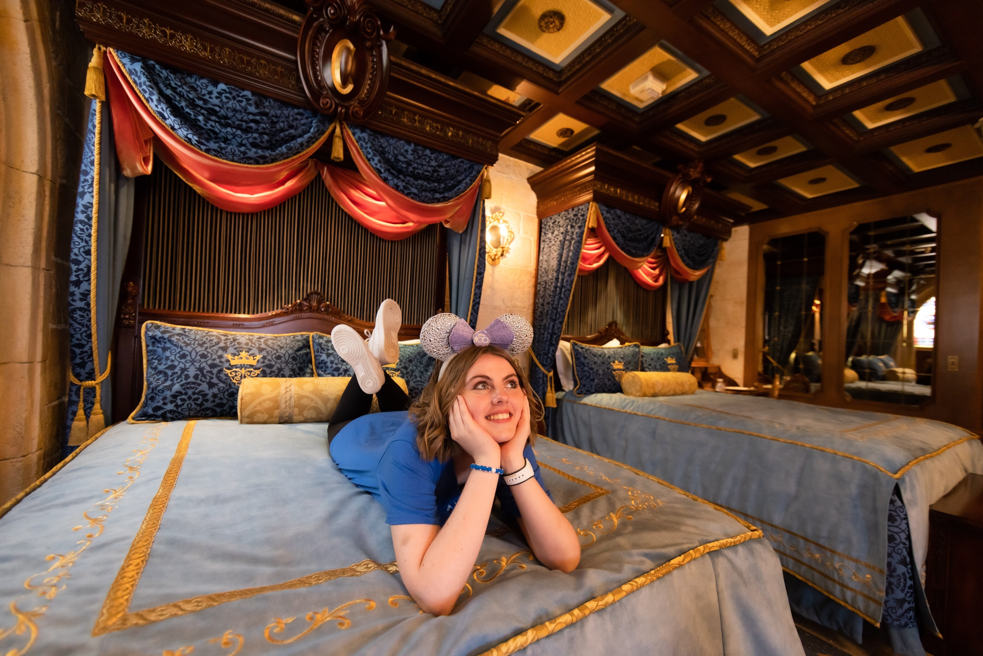 Mikayla in the Cinderella Castle Suite at Walt Disney World