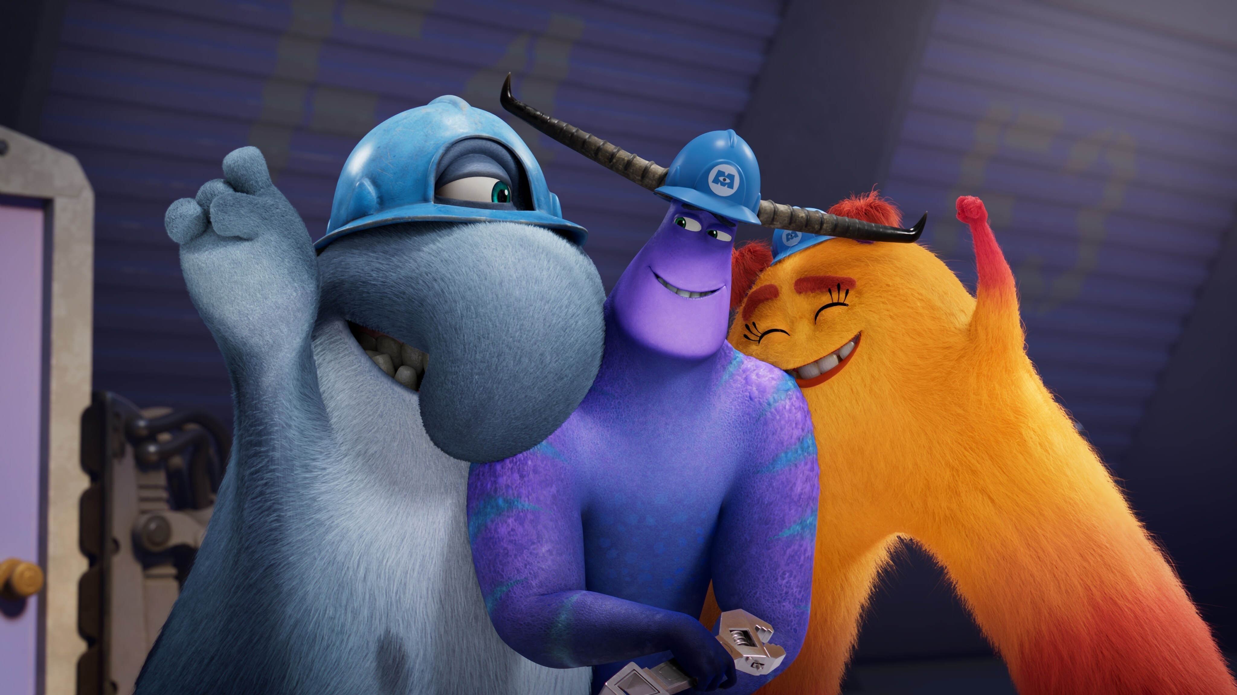 MONSTERS AT WORK - "Meet Mift" - When Tylor is initiated into MIFT during a bizarre ritual, he wants nothing more than to get away from his odd coworkers. But when an emergency strikes Monsters, Inc., MIFT kicks into action and Tylor develops a hint of respect for the misfit team. (Disney) FRITZ, TYLOR, VAL