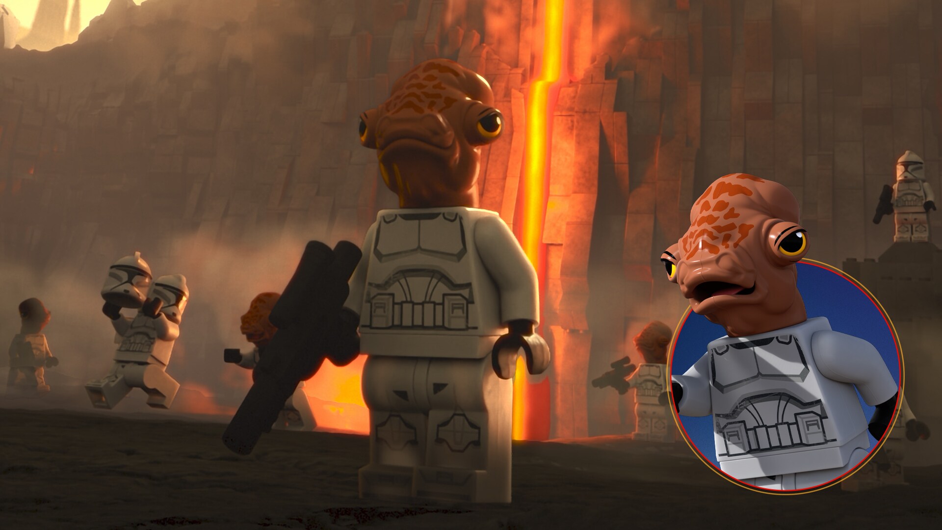 Ackbar troopers in LEGO Star Wars: Rebuild the Galaxy.