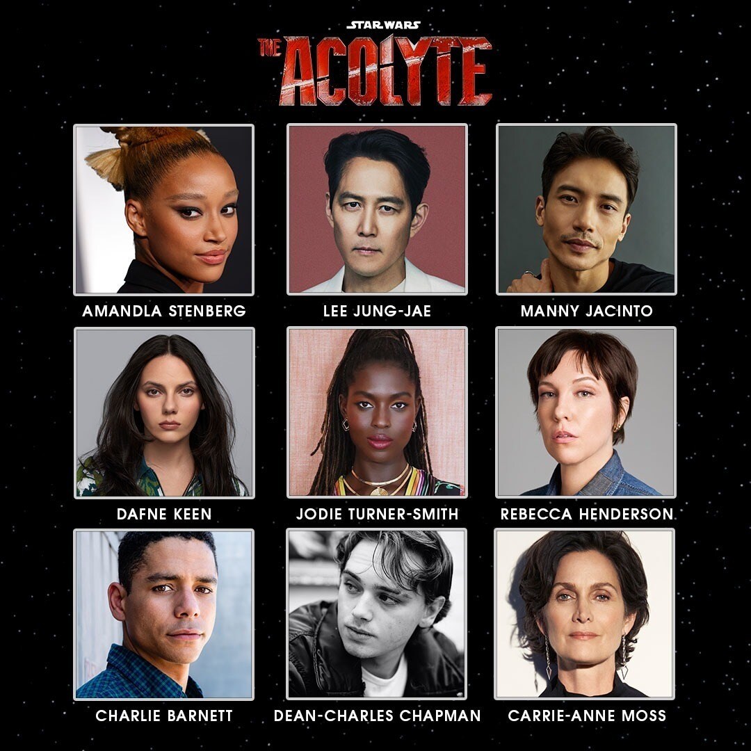 An image with the full cast of The Acolyte.