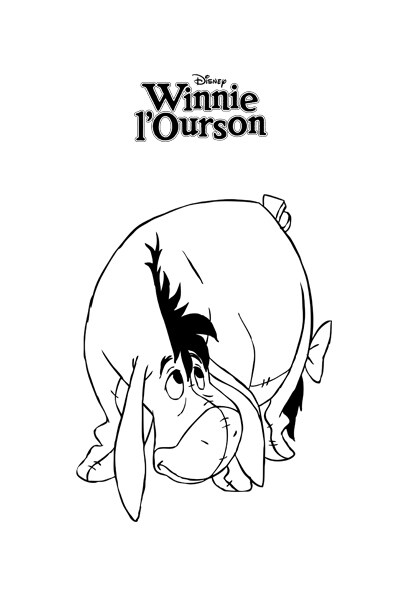 coloriage bourriquet et son cadeau