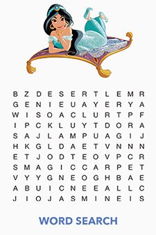 aladdin activities page disney movies word family coloring pages