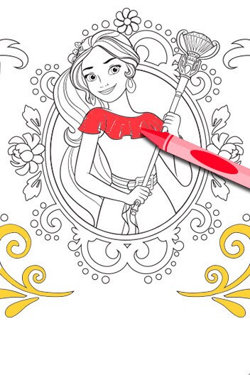 Elena of Avalor - Magical Flying Jaquin Coloring Page | Disney Junior