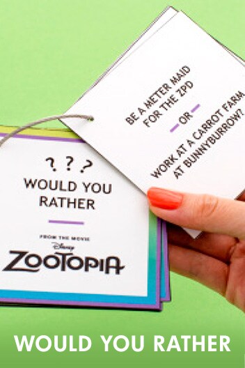 Zootopia Activity - Would You Rather