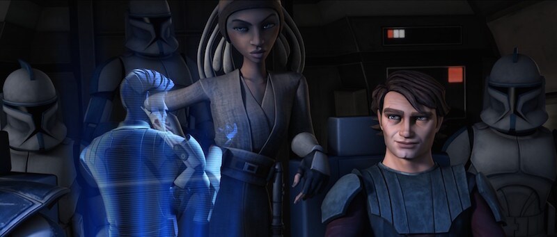 Adi Gallia and Anakin Skywalker in 'The Clone Wars'