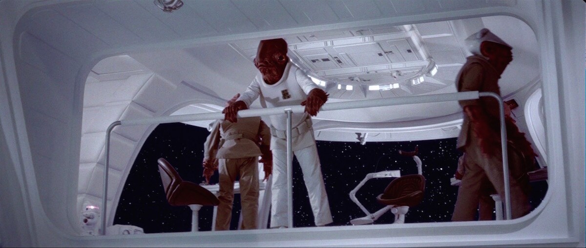 Ackbar overseeing the Rebel attack on the Death Star II