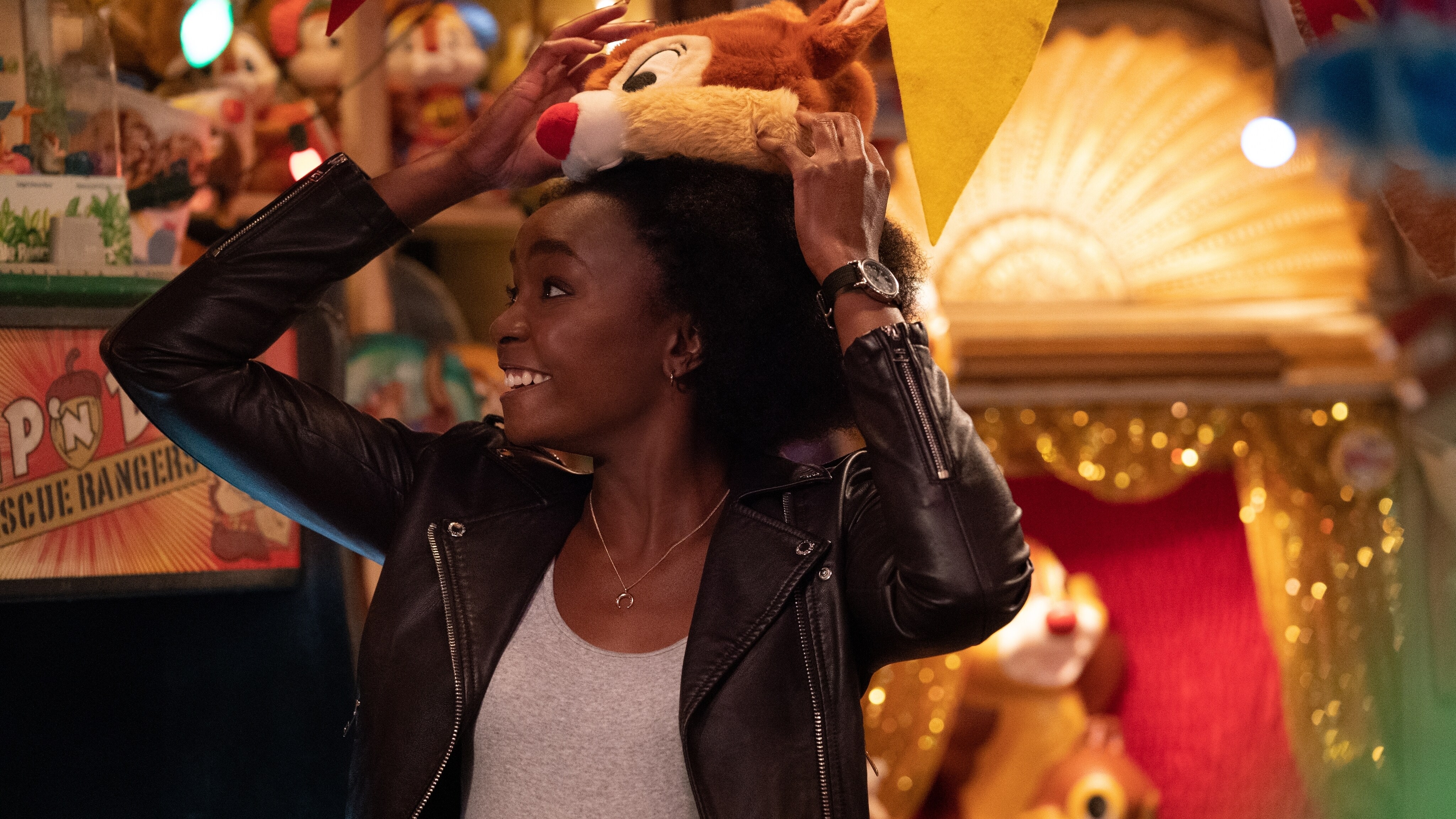 Kiki Layne as "Ellie" in Disney's live-action CHIP 'N DALE: RESCUE RANGERS, exclusively on Disney+. Photo by Hilary Bronwyn Gayle, SMPSP. © 2022 Disney Enterprises, Inc. All Rights Reserved.