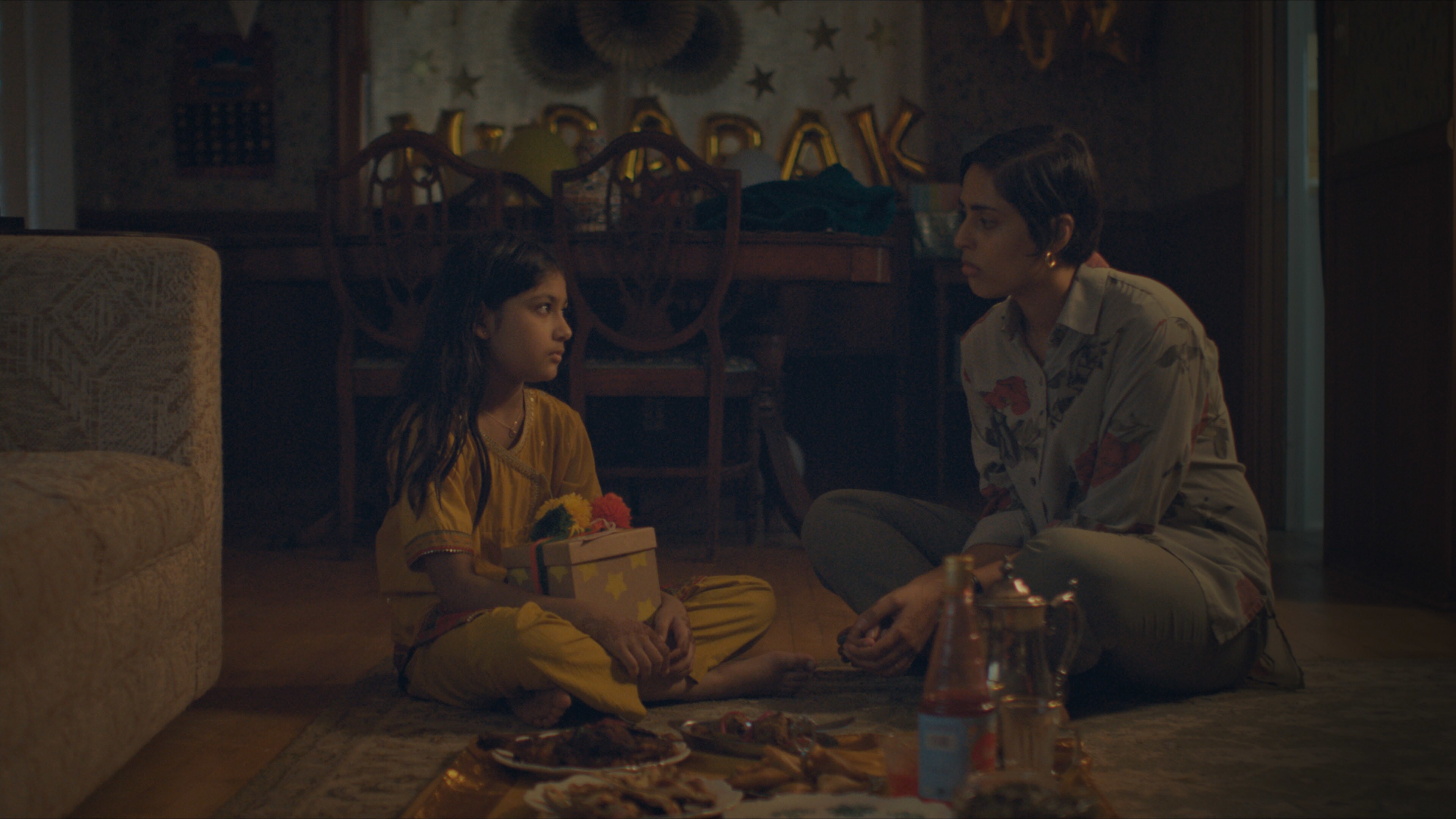(L_R): Shanessa Khawaja as Ameena and Fazeelat Aslam as Jamila in Disney’s “LAUNCHPAD” Season One short, “AMERICAN EID,” Written and Directed by Aqsa Altaf. Photo courtesy of Disney. © 2021 Disney Enterprises, Inc. All Rights Reserved.