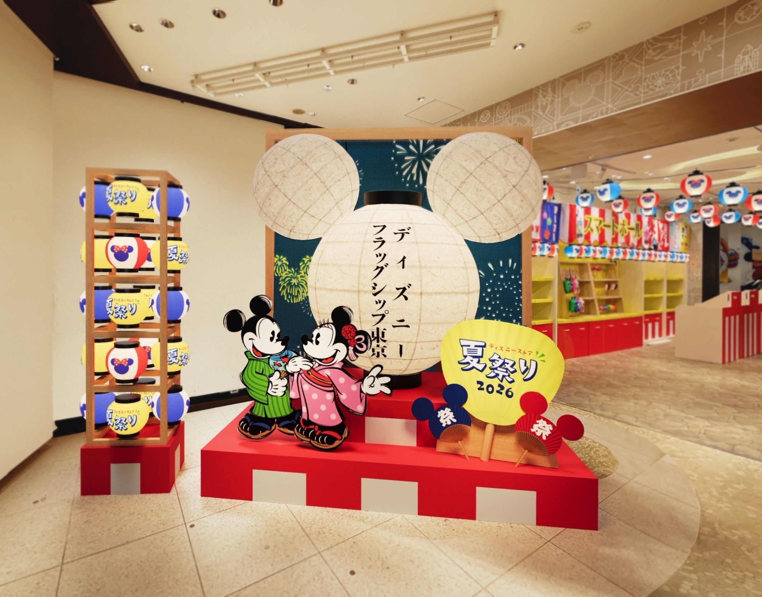 ディズニーフラッグシップ東京限定 夏祭り特別装飾