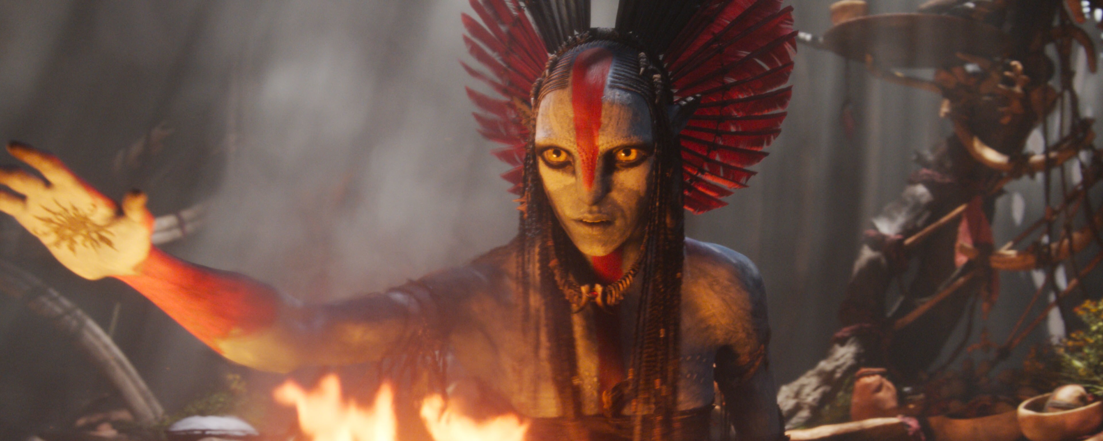 Image of Varang from the 20th Century Studios movie, "Avatar: Fire and Ash."