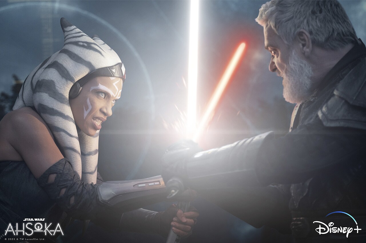 Ahsoka and Baylan duel