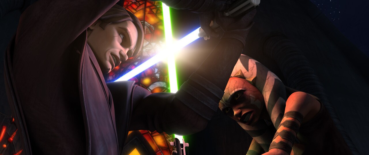 Ahsoka and Anakin Duel in “Altar of Mortis”