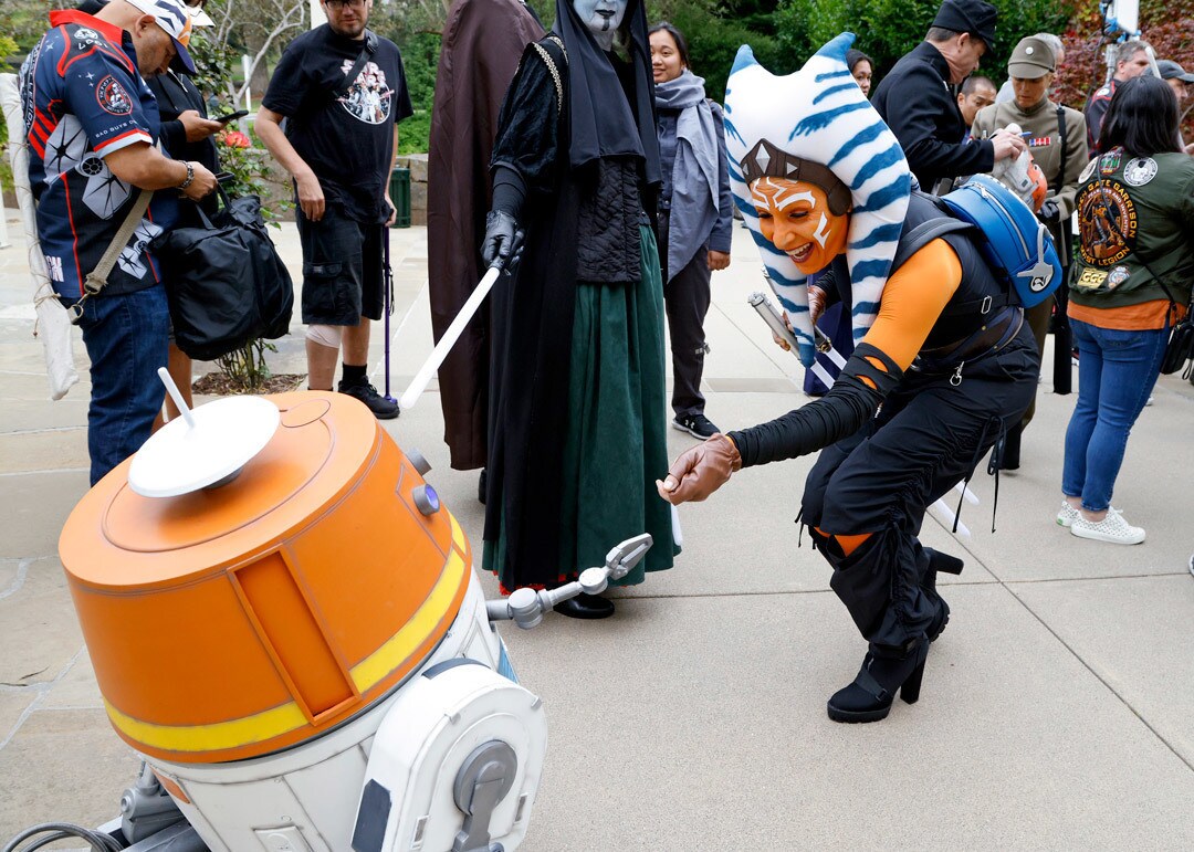 SAN FRANCISCO, CALIFORNIA - AUGUST 17: Guests attend the Ahsoka fan event at Letterman Digital Arts Center in San Francisco, California on August 17, 2023. (Photo by Kimberly White/Getty Images for Disney)