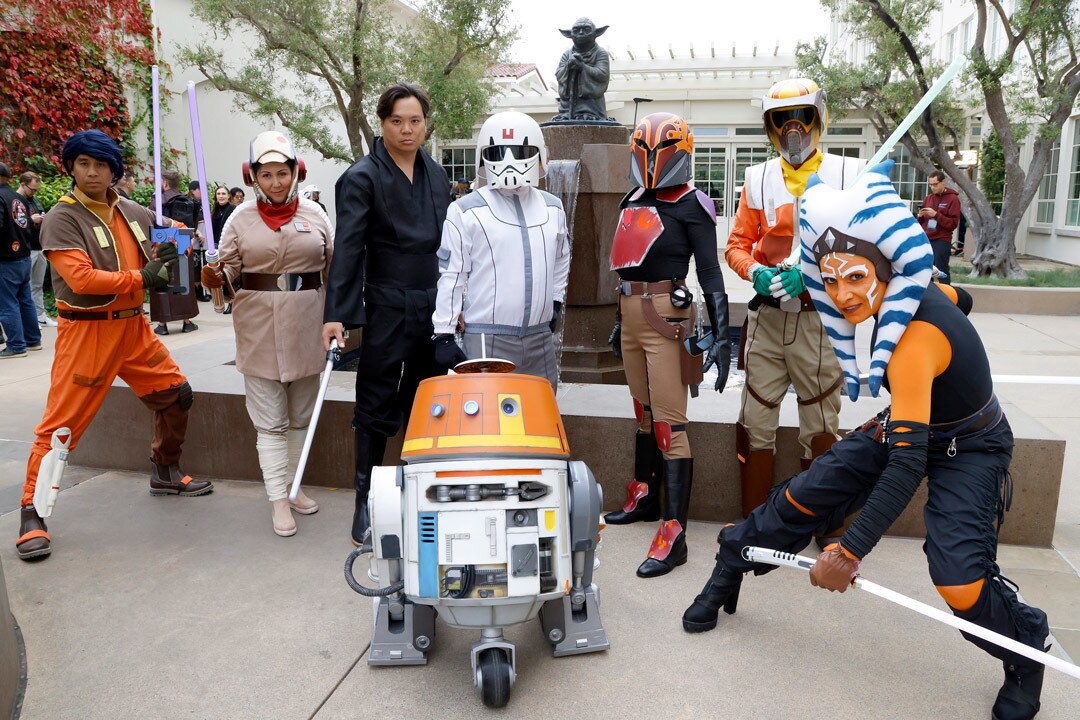 SAN FRANCISCO, CALIFORNIA - AUGUST 17: Guests attend the Ahsoka fan event at Letterman Digital Arts Center in San Francisco, California on August 17, 2023. (Photo by Kimberly White/Getty Images for Disney)