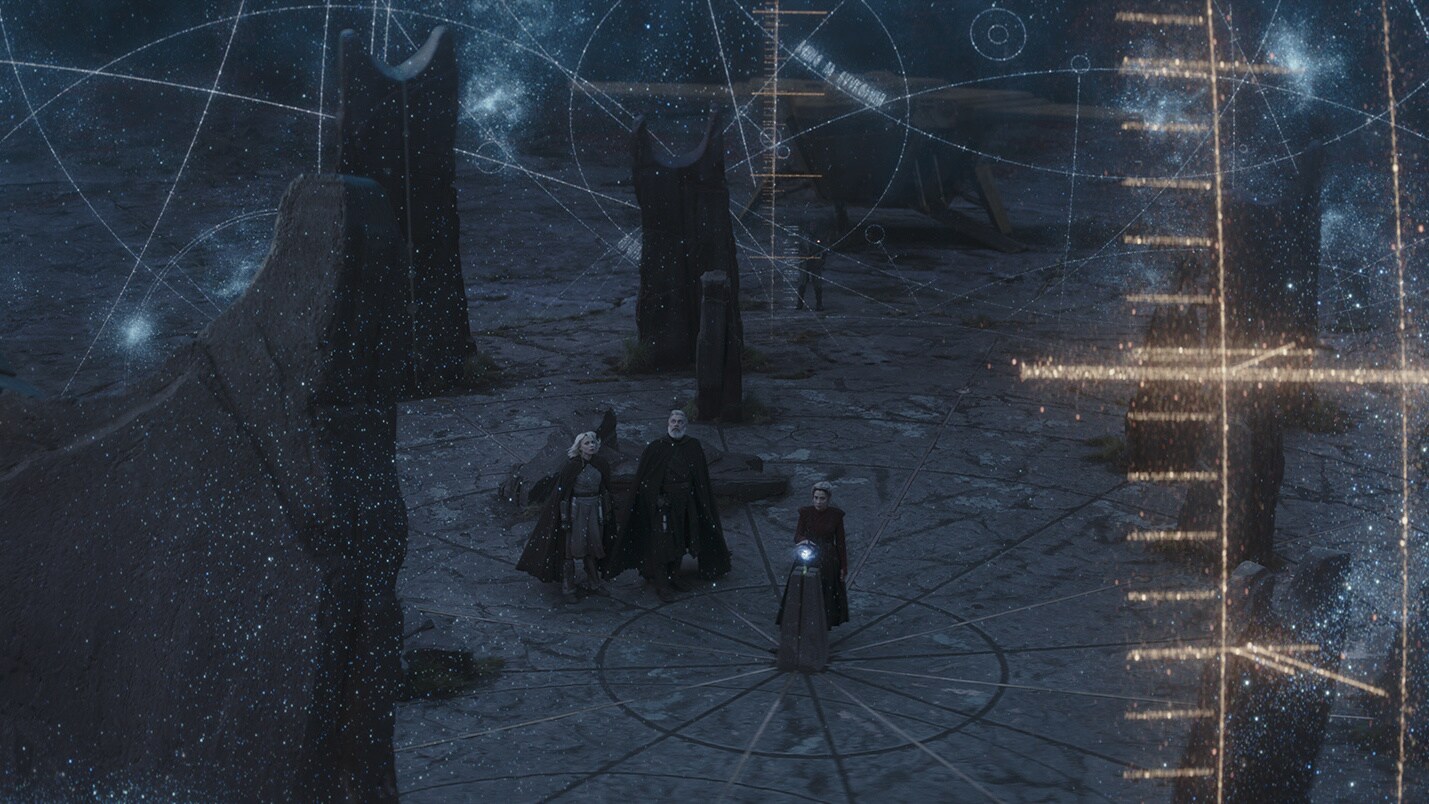 Morgan uses Nightsister magicks to levitate the orb and open the map. They find their destination...