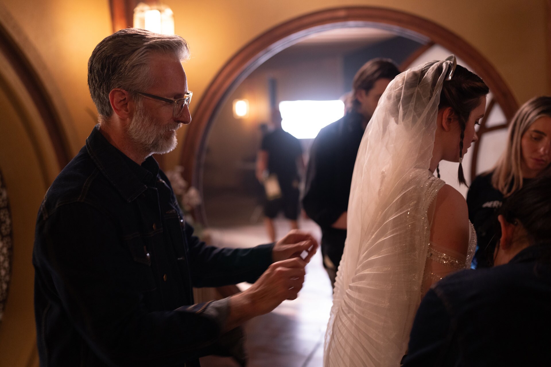Michael Wilkinson on set for Andor: "Harvest".