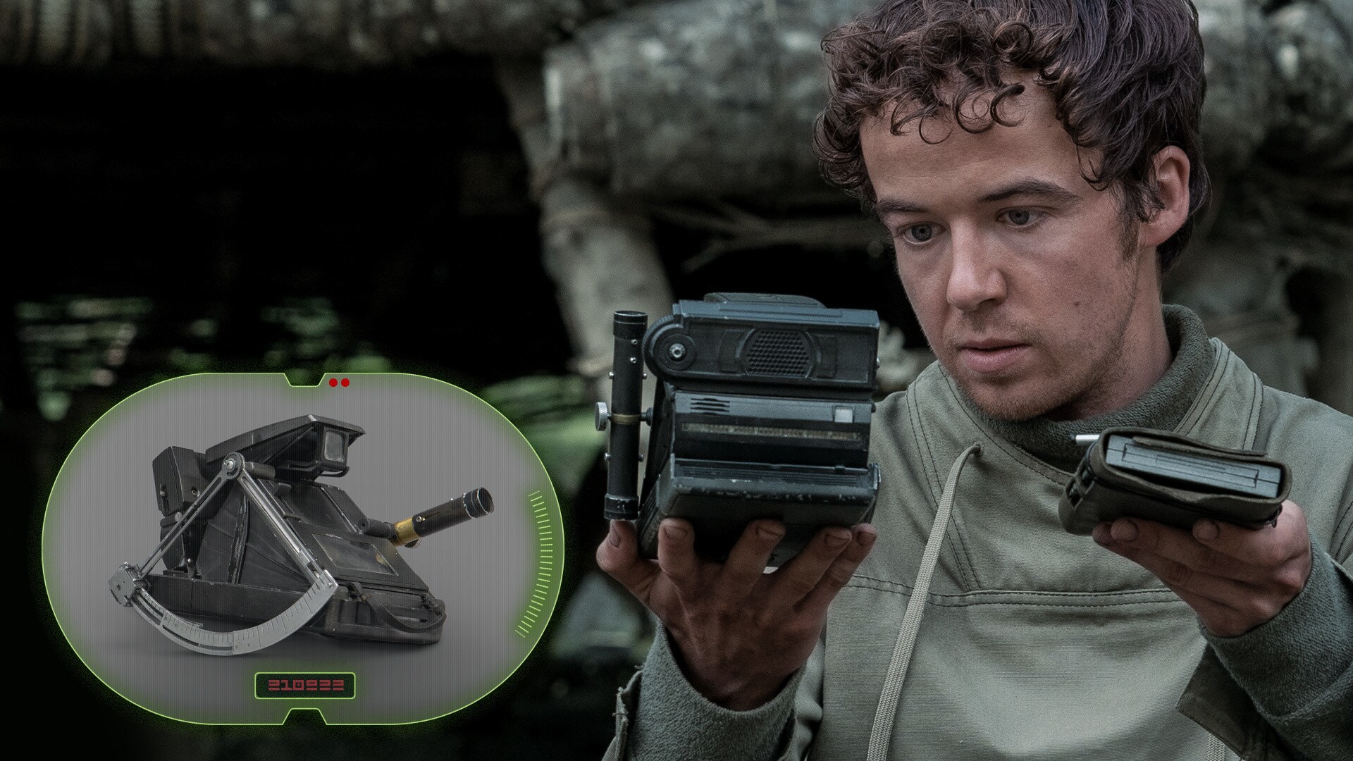 The screen-used prop for Karis Nemik’s astronave includes parts from a Polaroid camera, elements ...