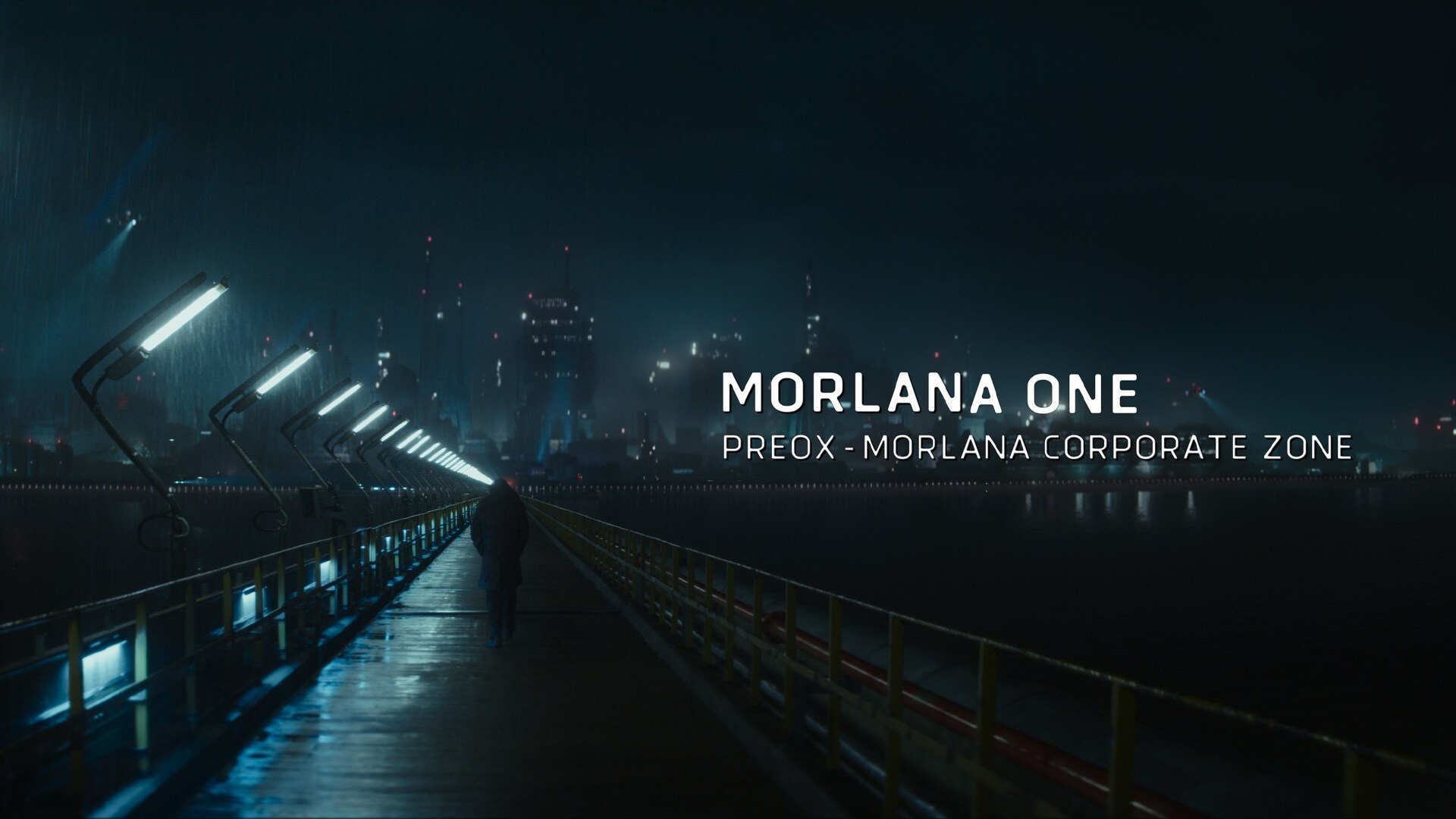 The series’ dramatic opening, with Cassian Andor walking into Morlana One, was filmed on a pier t...