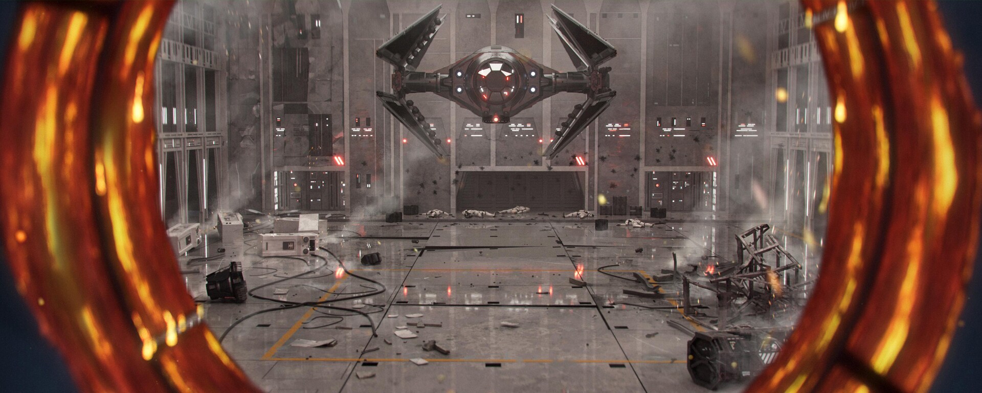 Andor Season 2 concept art of the TIE Avenger escape