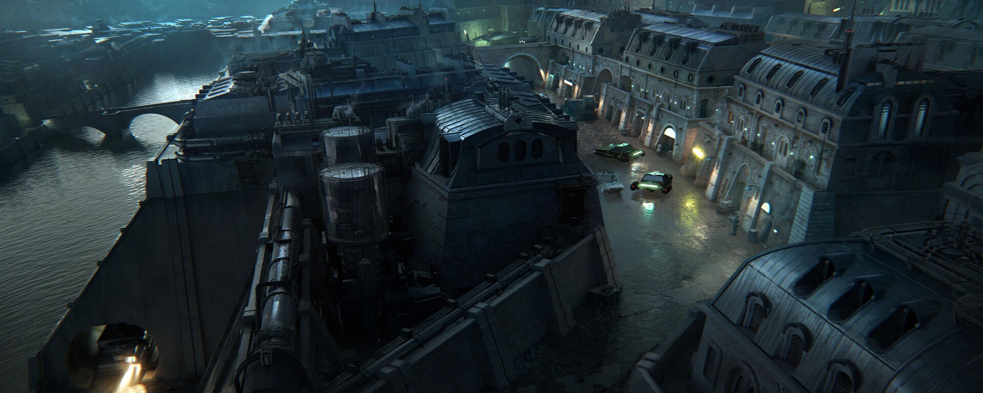 Andor Season 2 concept art of the Ghorman Front heist of an Imperial convoy
