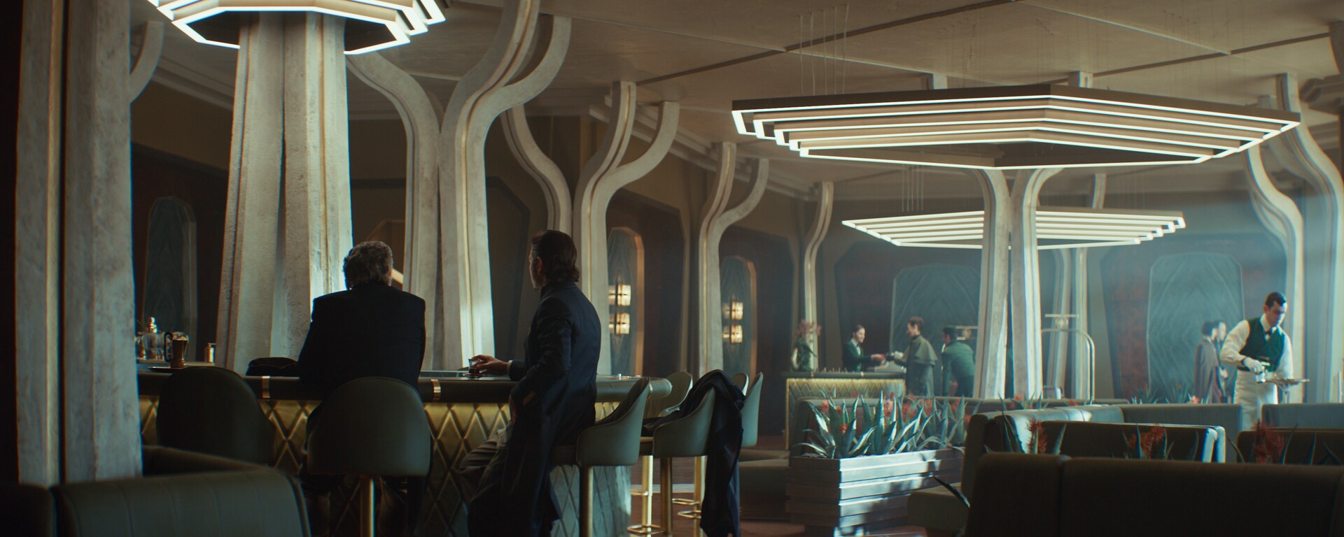 Andor Season 2 final frame of a Ghorman cafe