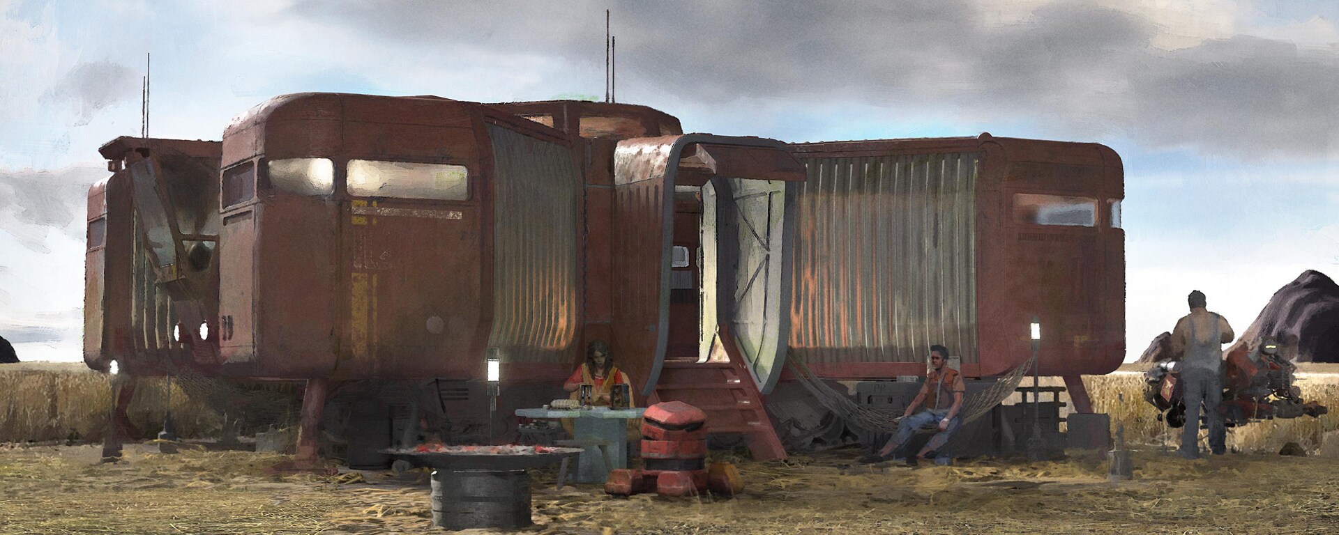 Andor Season 2 concept art of a Mina-Rau mobil-haus