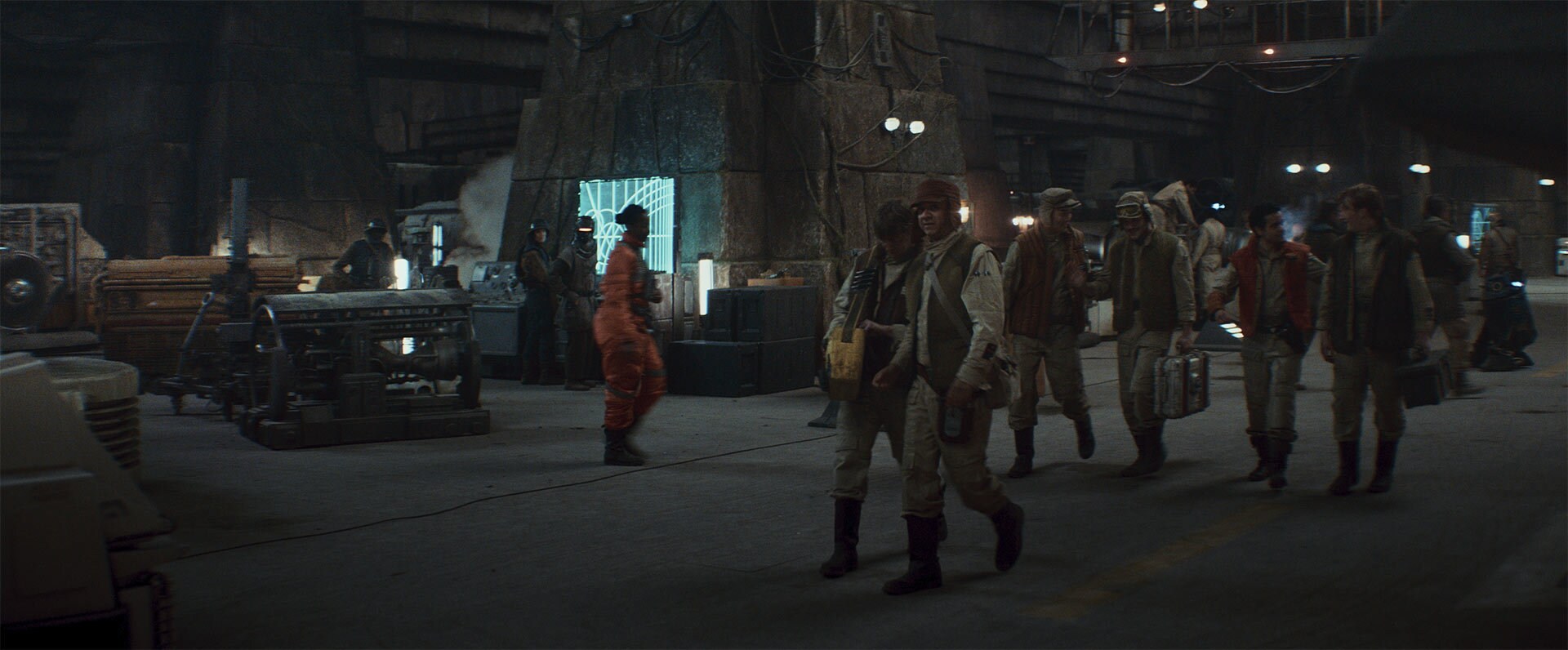 Rebel costumes on Yavin 4.