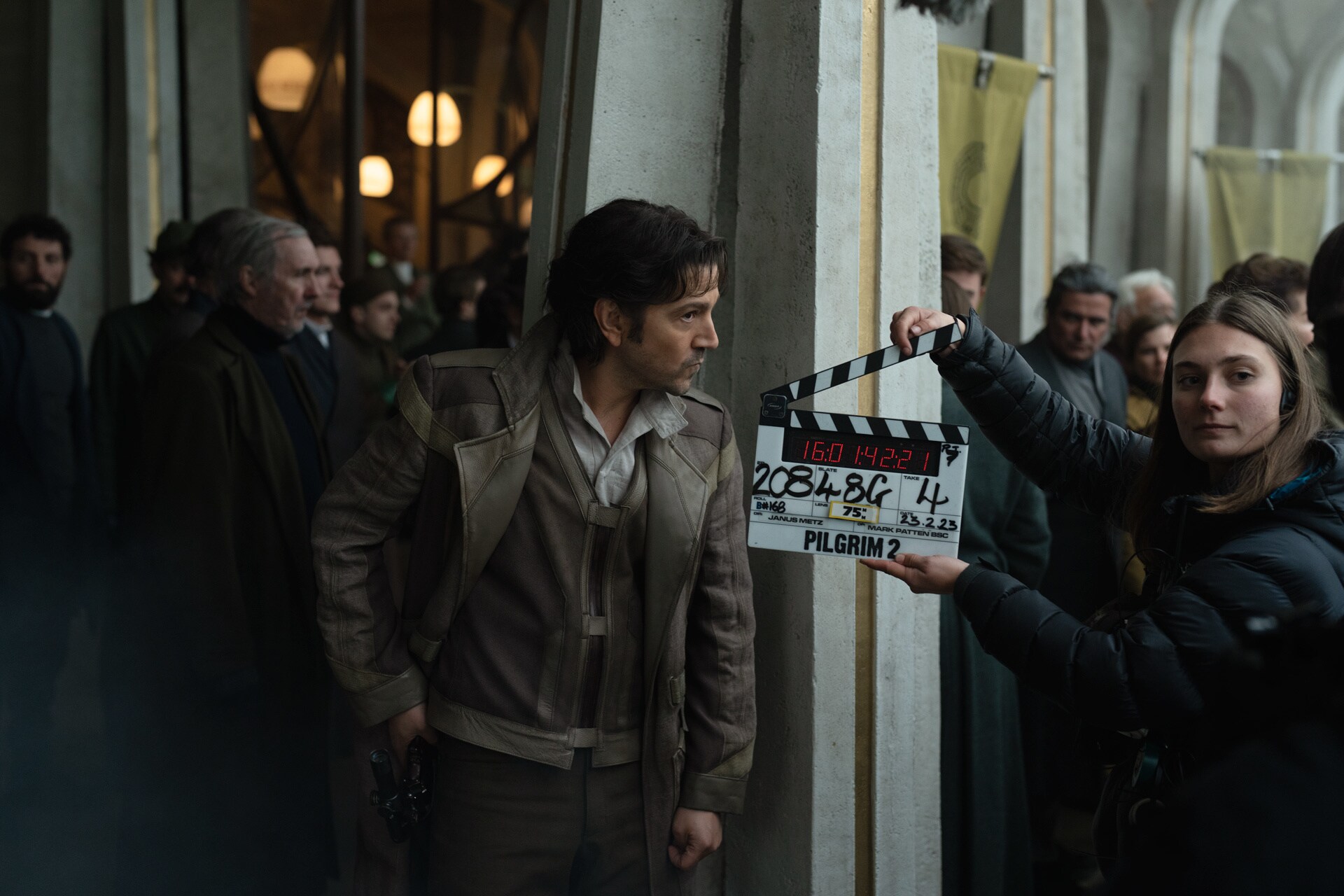 Diego Luna on the set of Andor season 2.