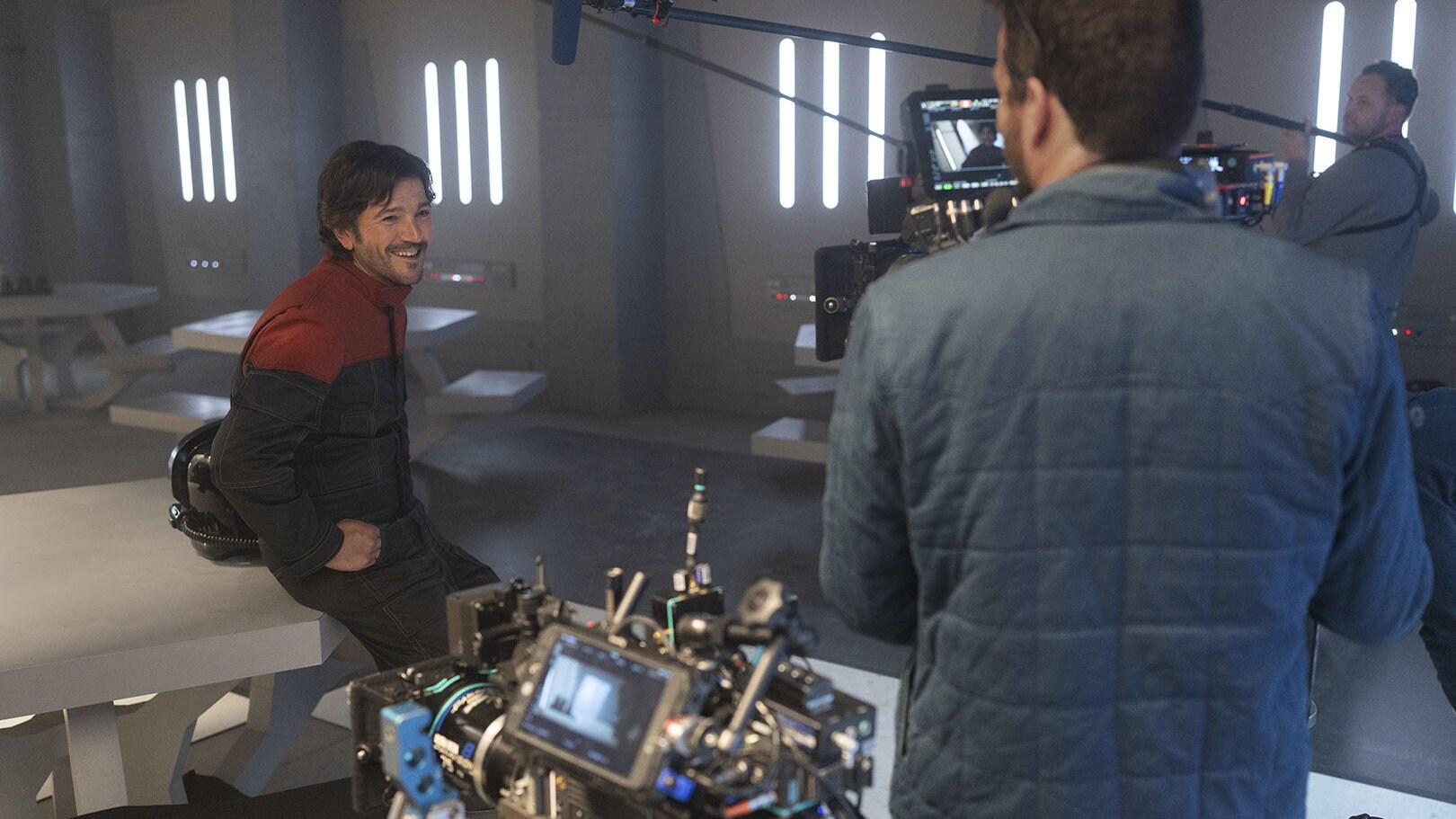 Diego Luna on the set of Andor season 2.