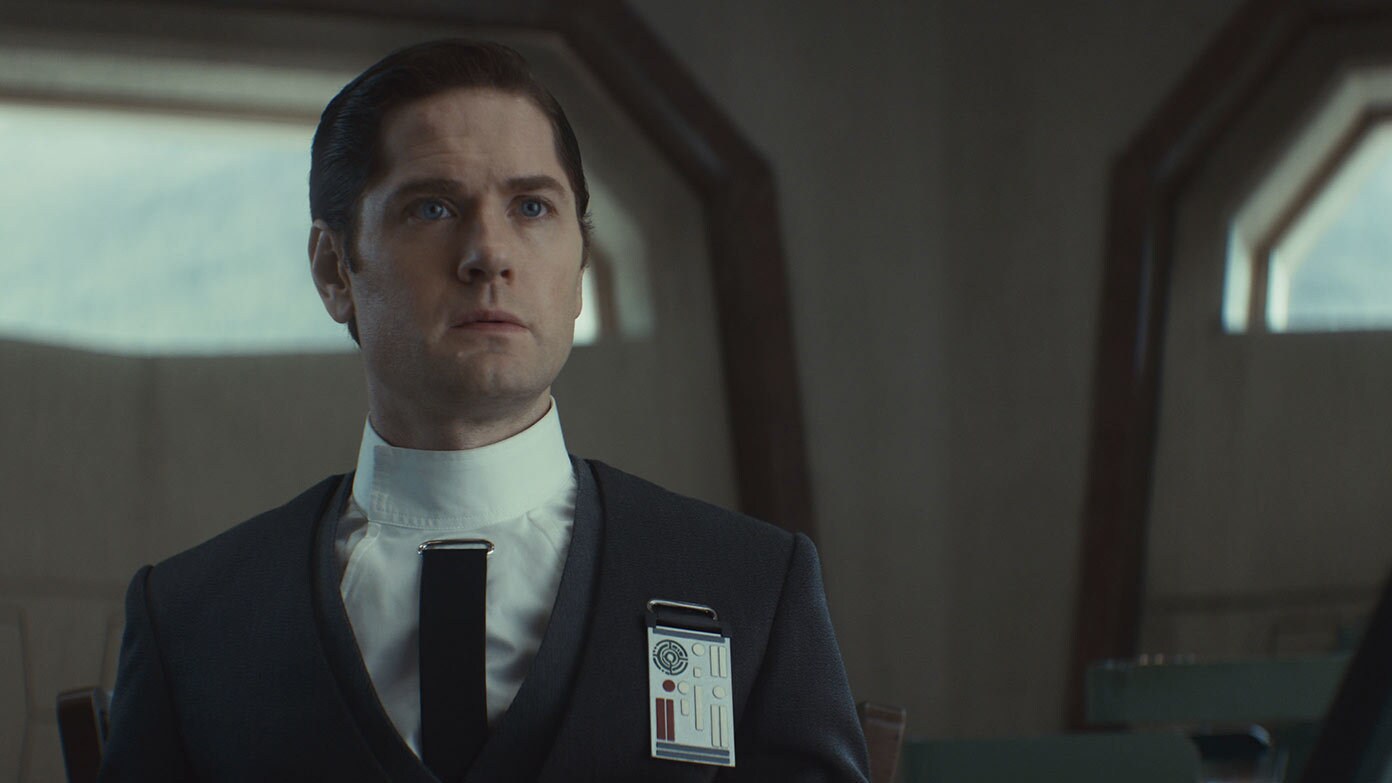 Syril Karn (Kyle Soller) in Andor season 2. 