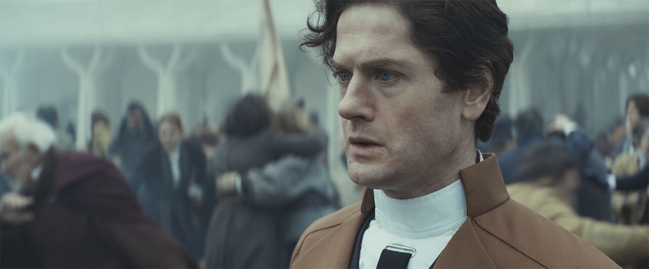 Syril stumbles into the town square in the midst of the massacre.