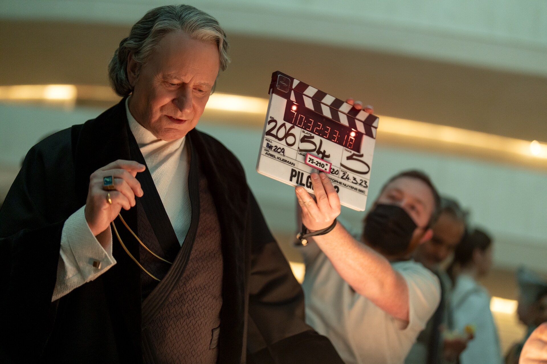 Stellan Skarsgård on set of Andor season 2.