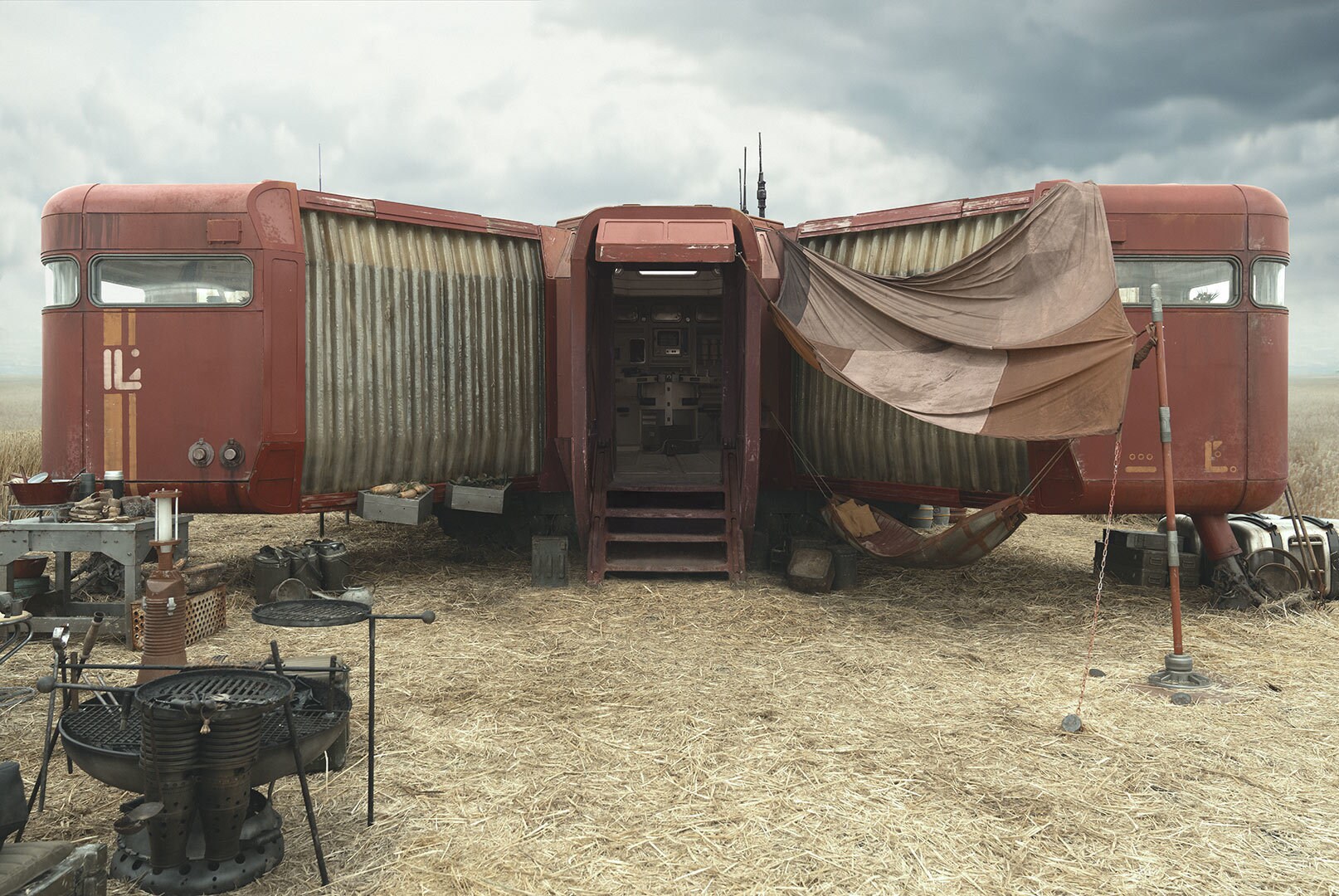 The Mina-Rau mobil-haus set from Andor Season 2.