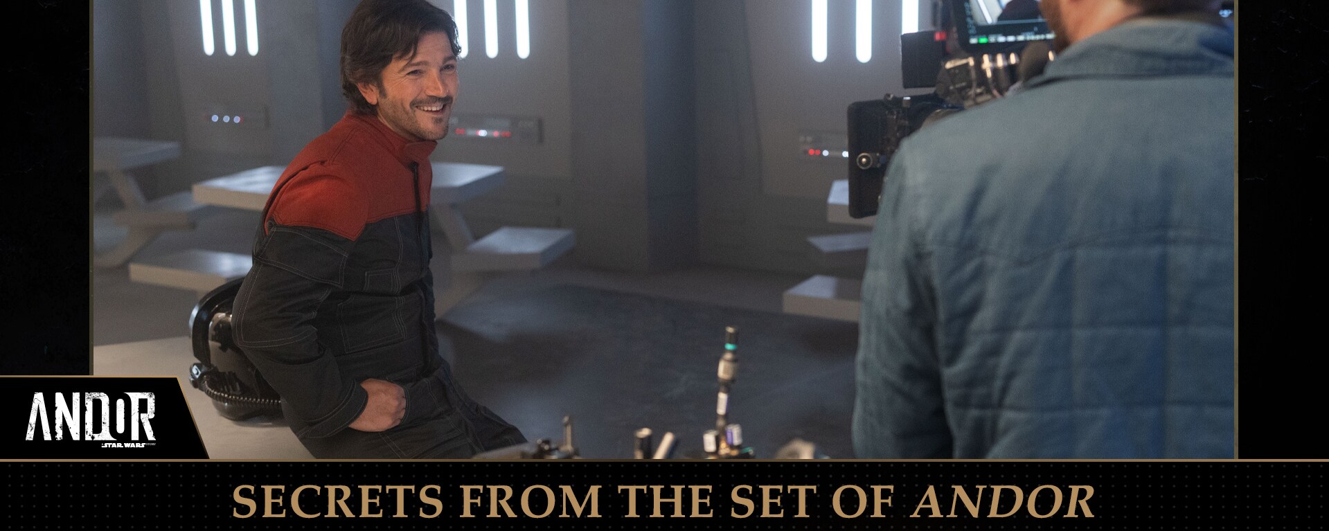 Diego Luna on the set of Andor season 2.