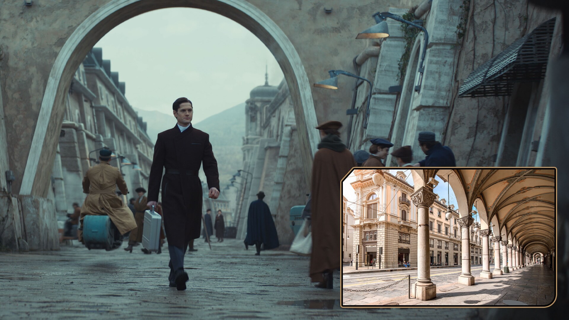 Syril walks through the streets of Ghroman.