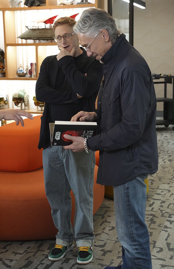 Hidalgo gave Gilroy a copy of Star Wars: The Rise and Fall of the Galactic Empire by Chris Kempshall.
