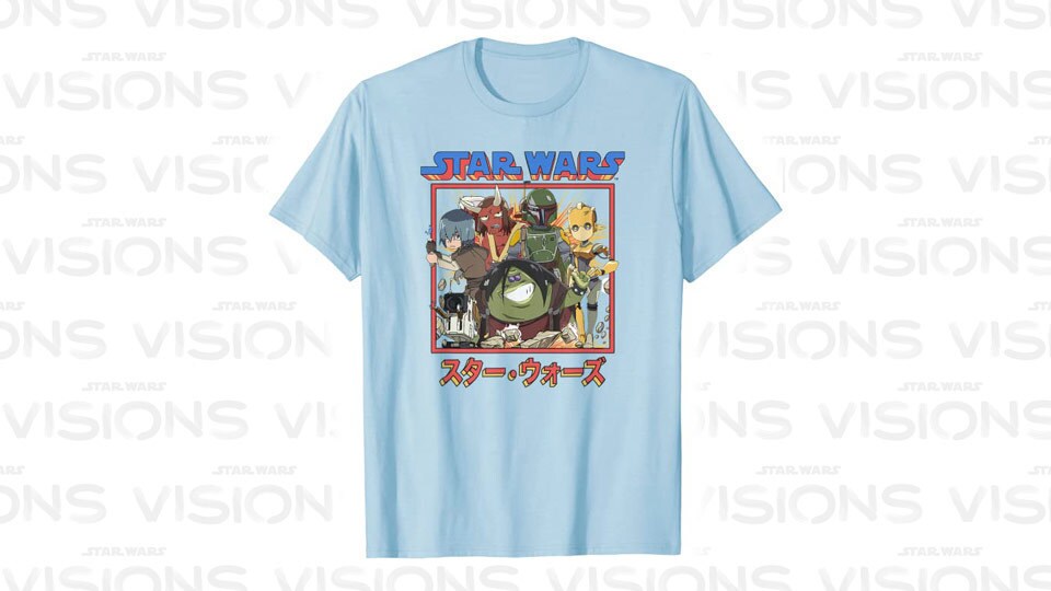 Star Wars Visions Anime Group Poster T-Shirt