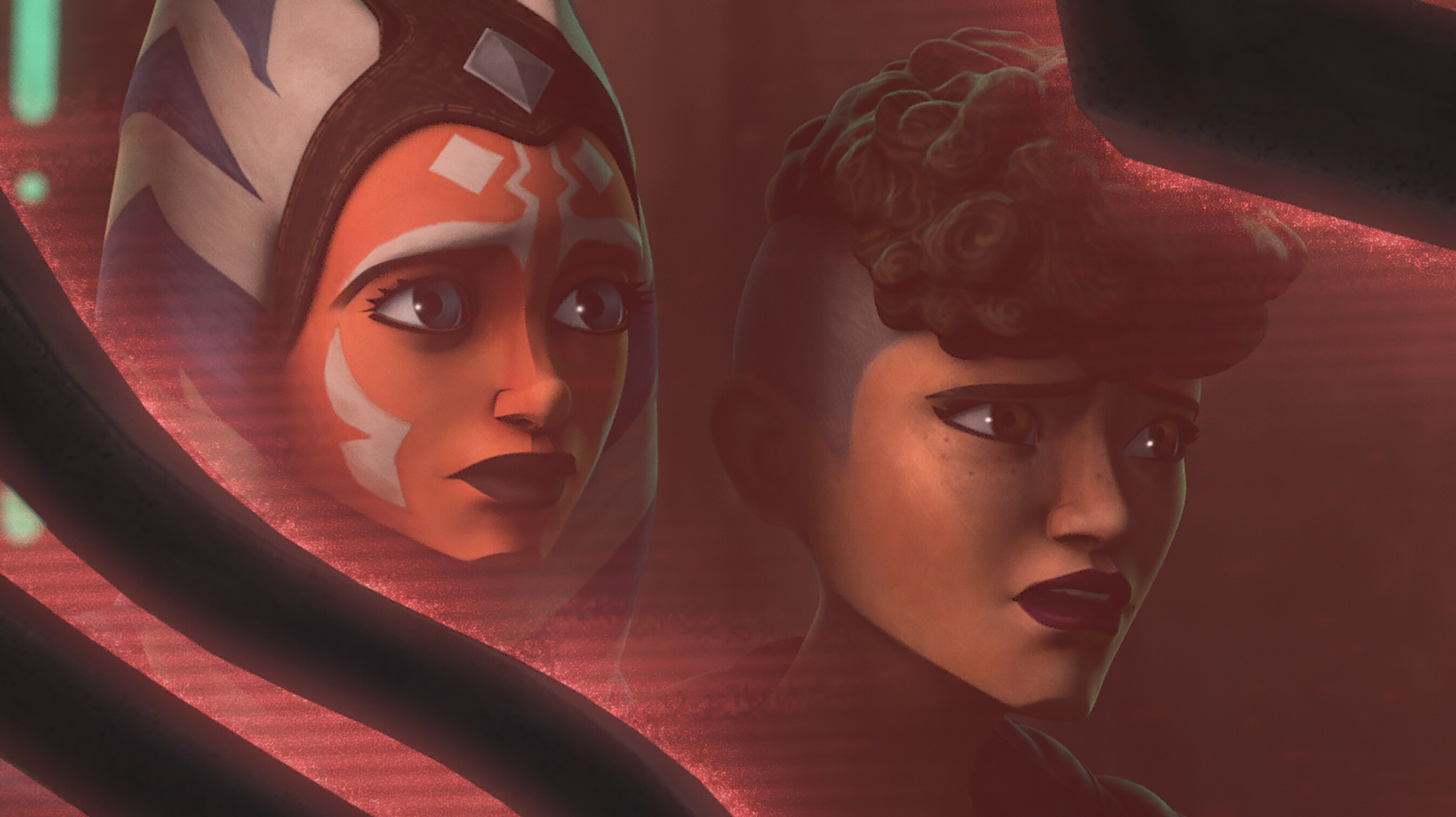 Ahsoka and Trace are imprisoned by the Pikes in STAR WARS: THE CLONE WARS, exclusively on Disney+.