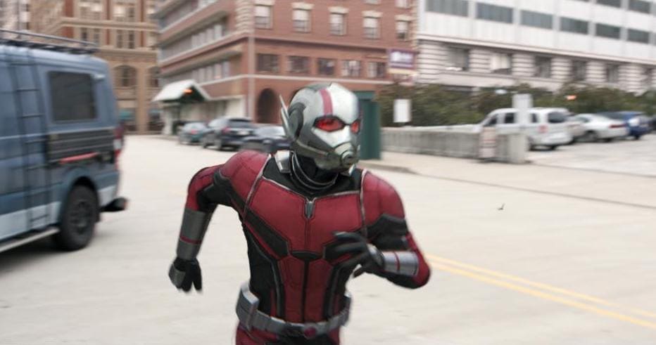 Ant-Man Running in Ant-Man and the Wasp