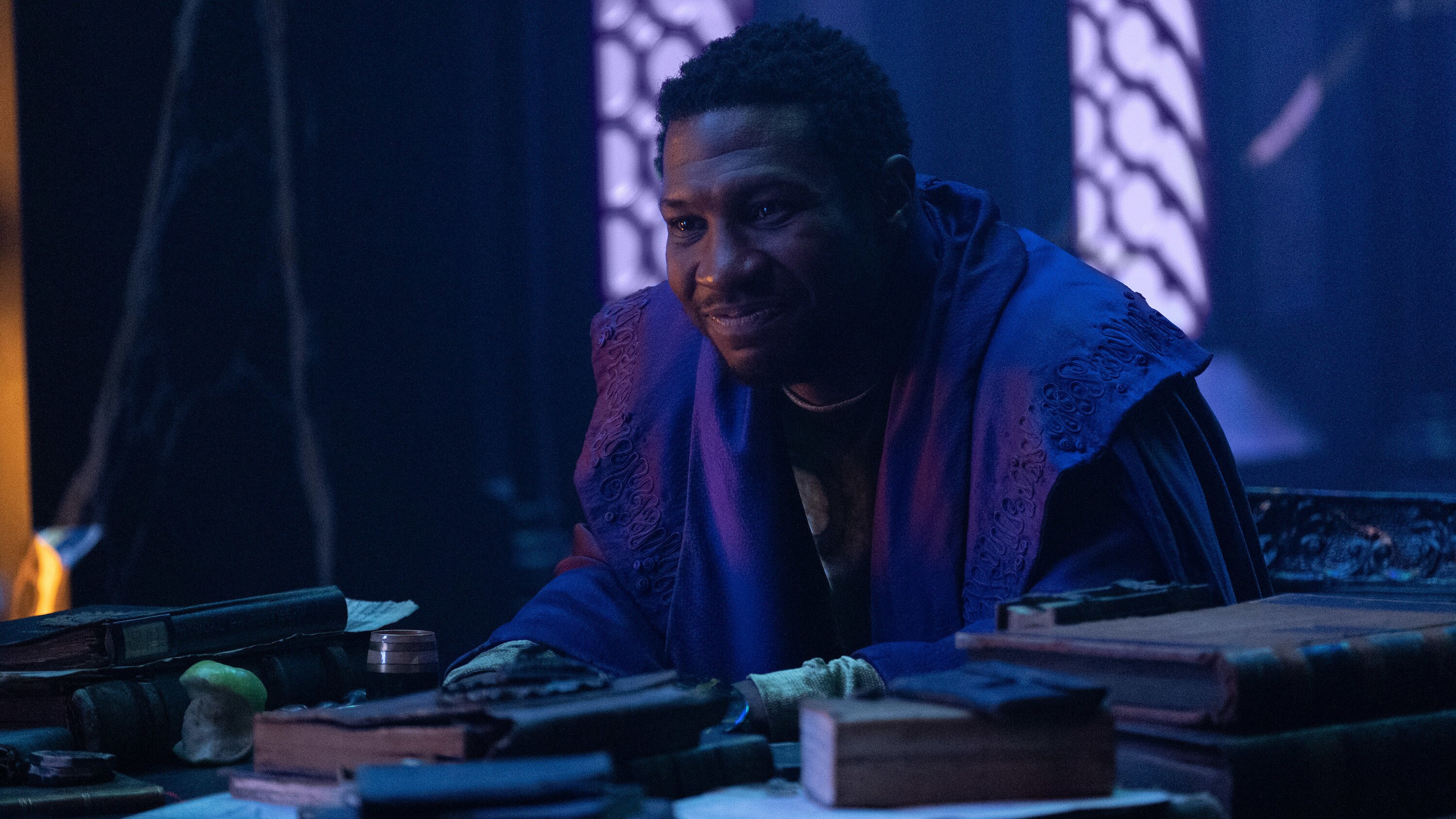 He Who Remains (Jonathan Majors) in Marvel Studios' LOKI, exclusively on Disney+. Photo by Chuck Zlotnick. ©Marvel Studios 2021. All Rights Reserved.