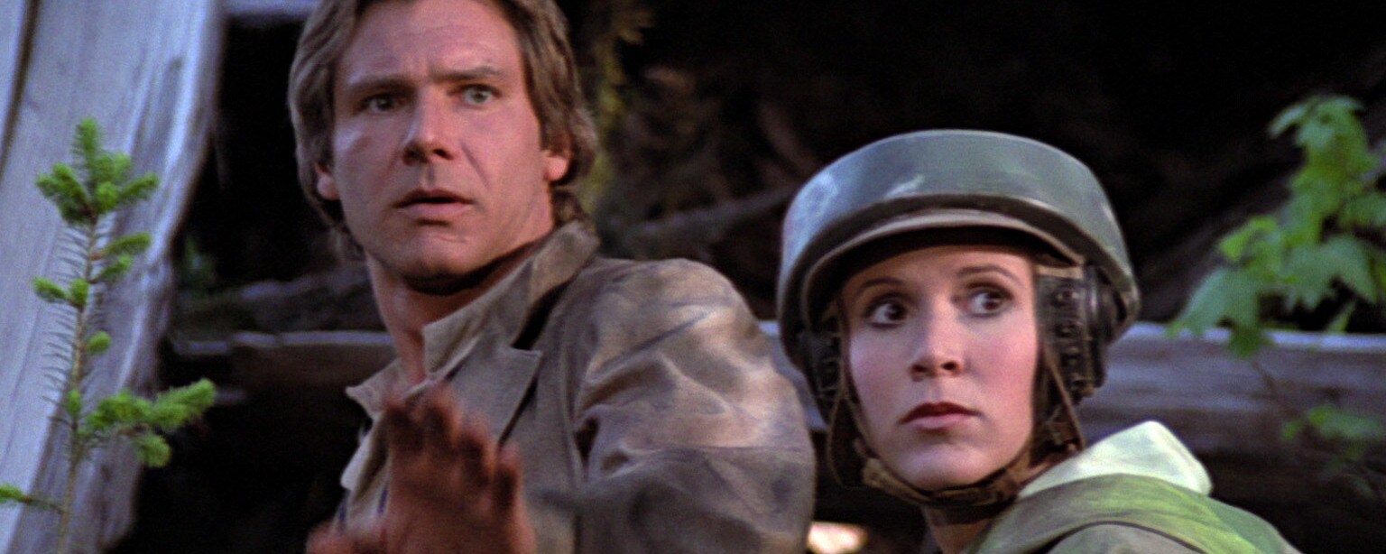 Han and Leia in Return of the Jedi.