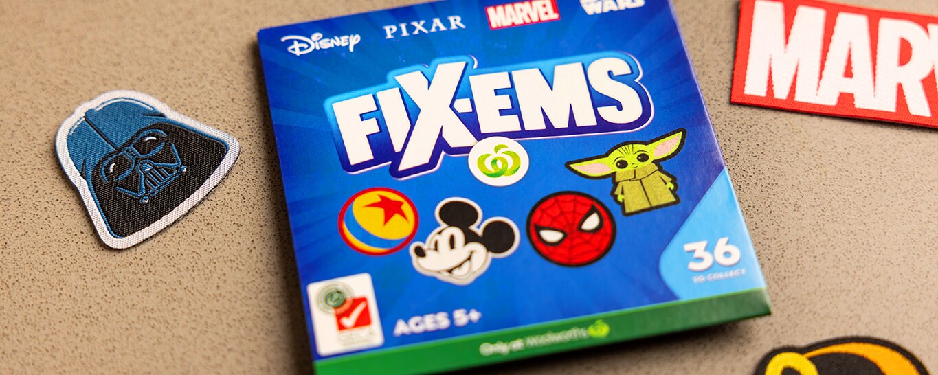 Woolworths Fix-ems Fabric Stickers Patch Badge Woolies Fixems Fixem  /unopened