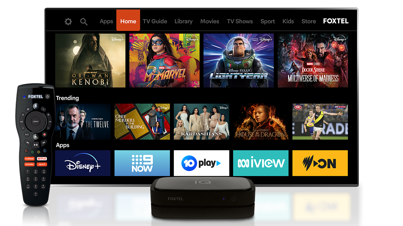 An image of the Disney Plus interface on Foxtel IQ