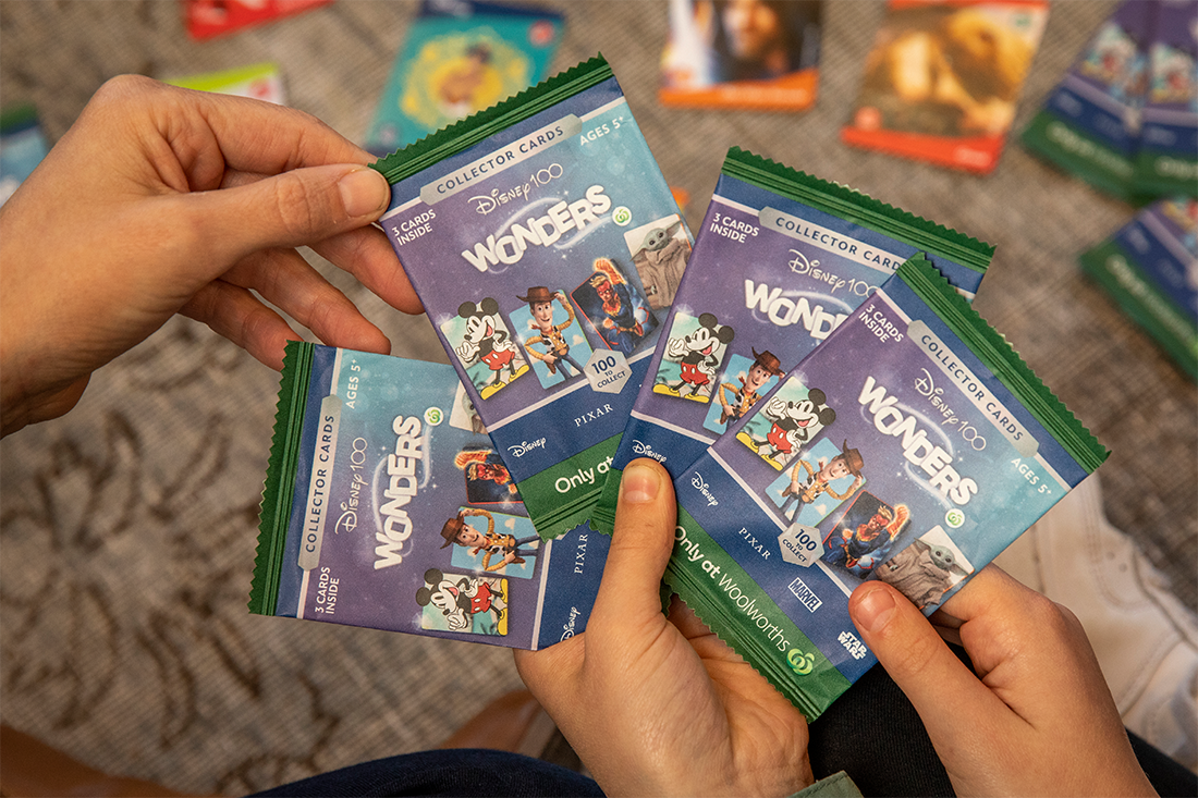 ‘Disney 100 Wonders Collector Cards’ at Woolworths