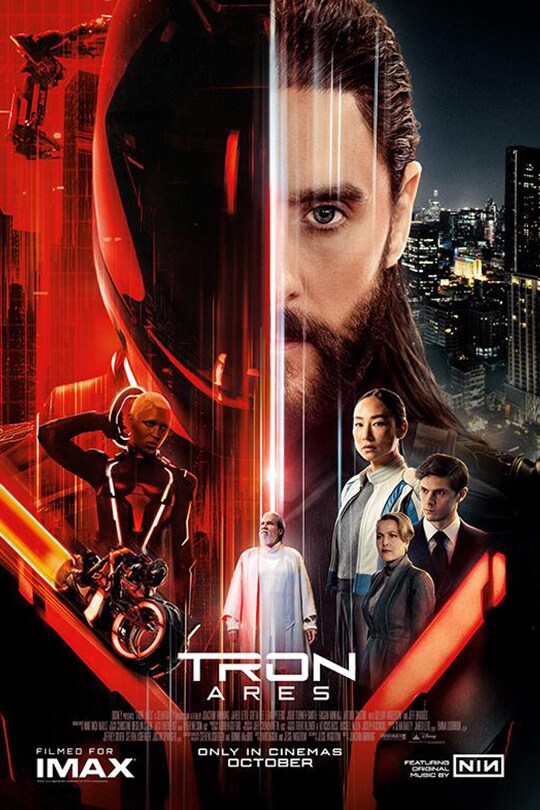 The official movie poster for Disney's Tron: Ares - coming to Australia & New Zealand cinemas in October.