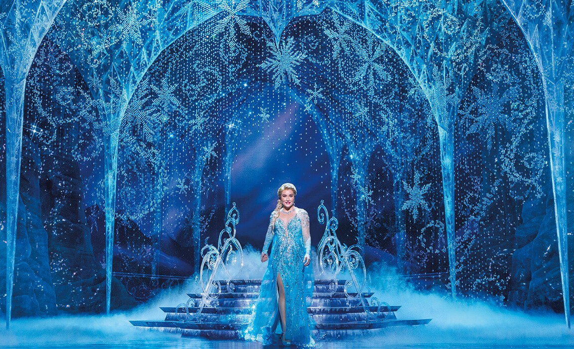 Jemma Rix as Elsa in Frozen the Musical (Photo by Lisa Tomasetti).