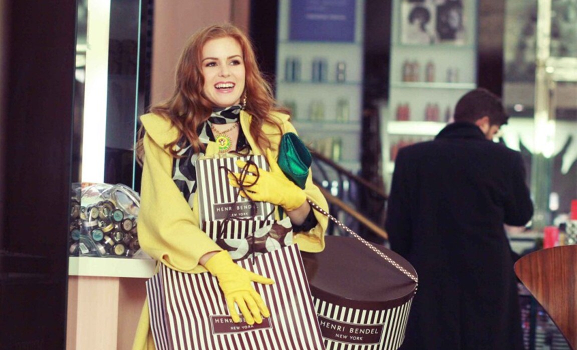 Isla Fisher in Confessions of a Shopaholic on Disney Plus